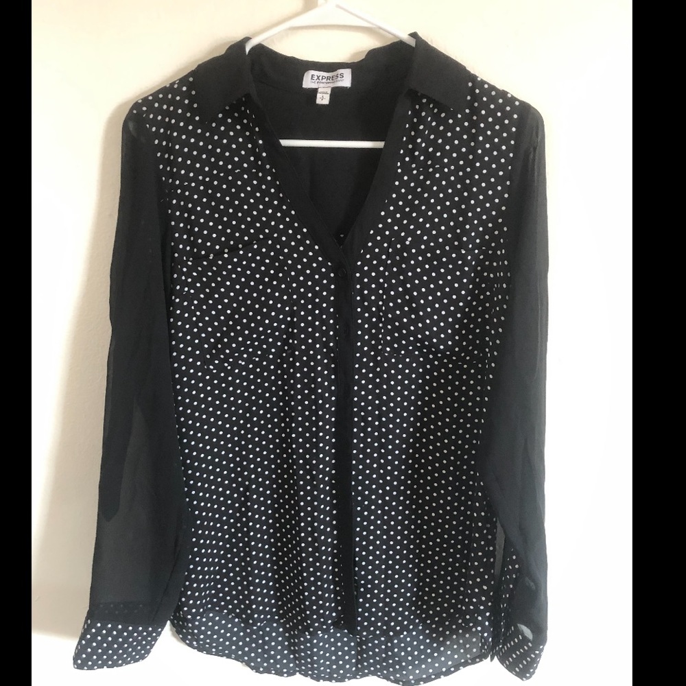 EXPRESS Portofino Convertible-Sleeve Blouse